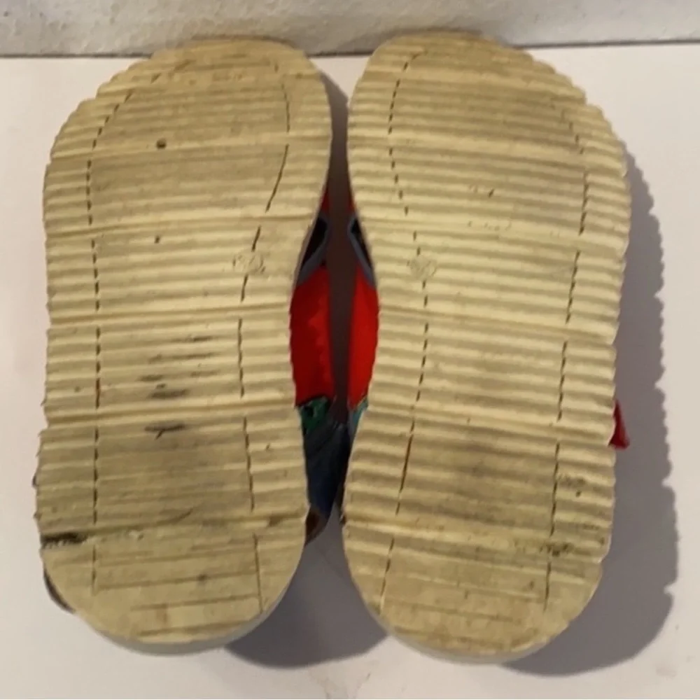 Authentic Dolce & Gabbana luxury designer leather & canvas boys sandals sz 3